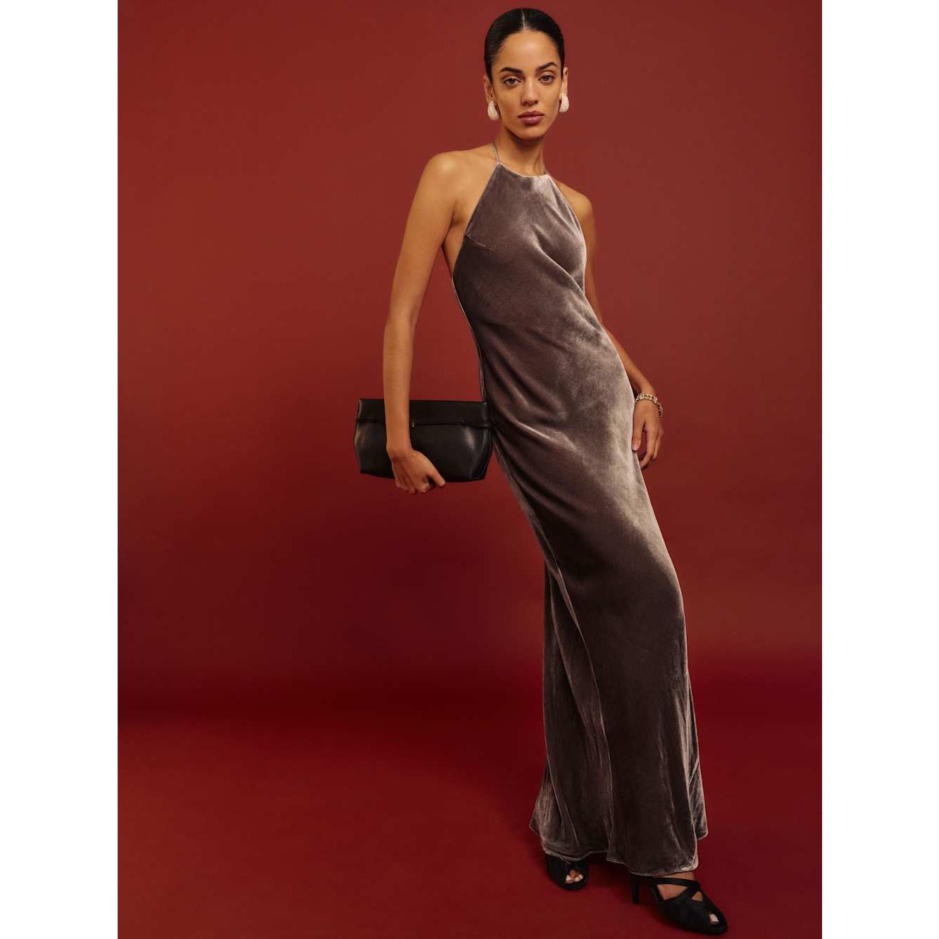 Small Reformation Jeany Velvet Dress